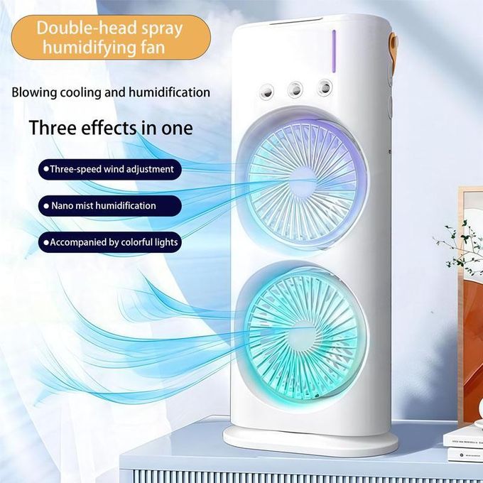 Miniature de Ventilateur de pulvérisation à grande capacité à double tête avec télécommande