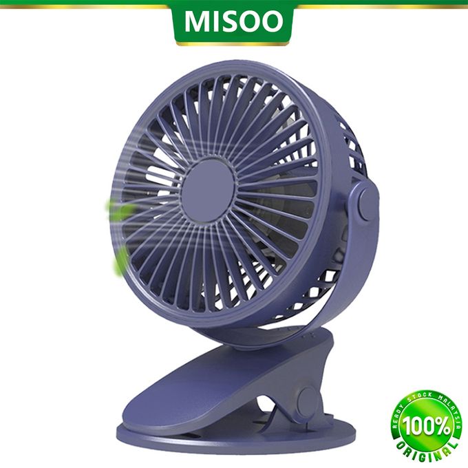 Ventilateur De Bureau Portable Ventilateur à Clipser USB Rechargeable 3 Vitesses