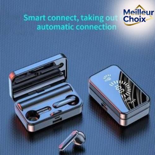 Miniature de Ecouteurs Bluetooth - Power Bank 2200 Mah - Noir