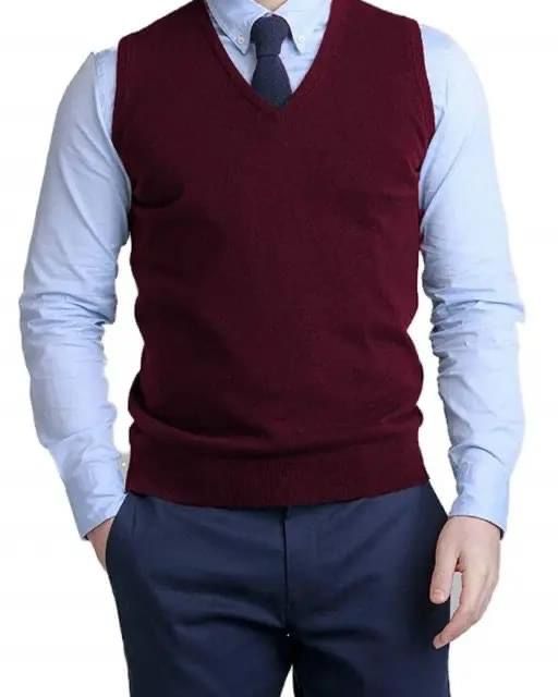 Miniature de Pull over col V homme_rouge