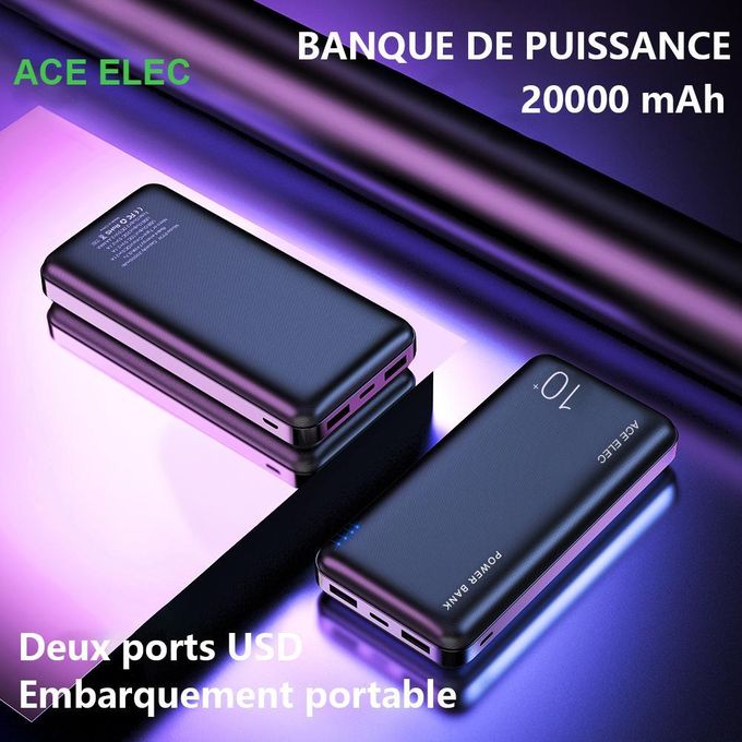 Miniature de Power bank Ace Elec Batteries externes 20000 mAh chargeur rapide portable ultra mince