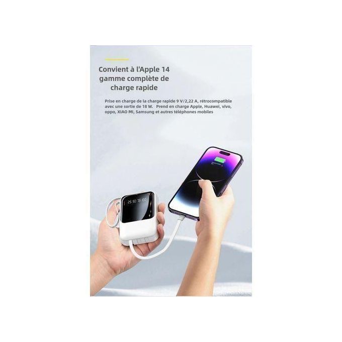 Miniature de Mini Power Bank  lampe LED avec affichage numérique capacité de 20 000 mAh