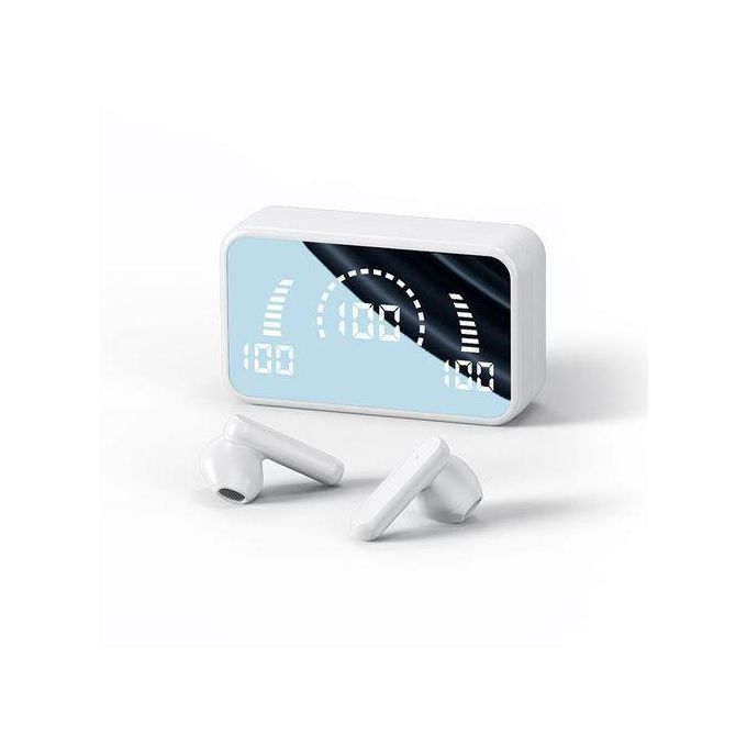 Miniature de Écouteurs Bluetooth + Boîtier de Charge 2200 mAh - Blanc
