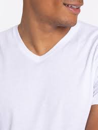 Miniature de T-Shirt Col V - Blanc